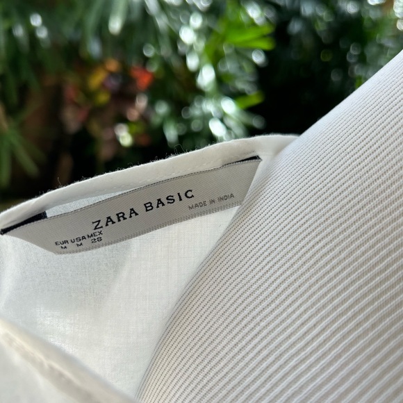 Zara Basics white cotton sleeveless top size M - Picture 6 of 7